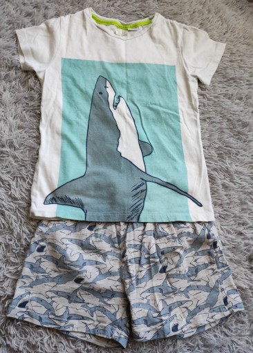 Zdjęcie oferty: Letnia piżama Zara r. 116 rekiny t-shirt+spodenki