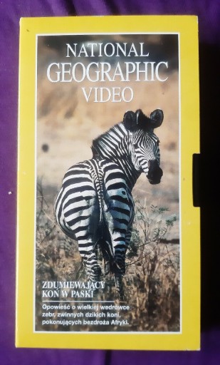 Zdjęcie oferty: Kaseta video VHS National Geographic Koń w paski