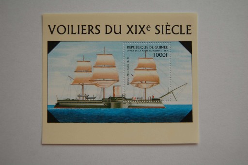 Zdjęcie oferty: Gwinea Sw 1650** okręt wojenny z XIX wieku /ms/