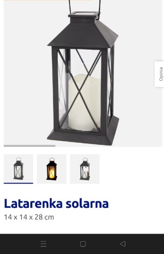 Zdjęcie oferty: Lampion LED solarny na taras cmentarz 
