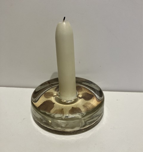 Zdjęcie oferty: świecznik szklany przycisk do papieru listki mater