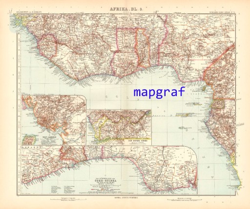 Zdjęcie oferty: KONGO J. WIKTORII stara mapa z 1906 roku 72