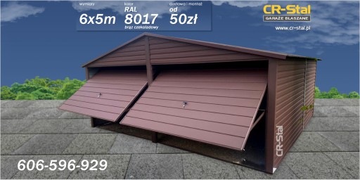 Zdjęcie oferty: Garaż blaszany. 6x5 m. Bramy podnoszone. Profil zamknięty.