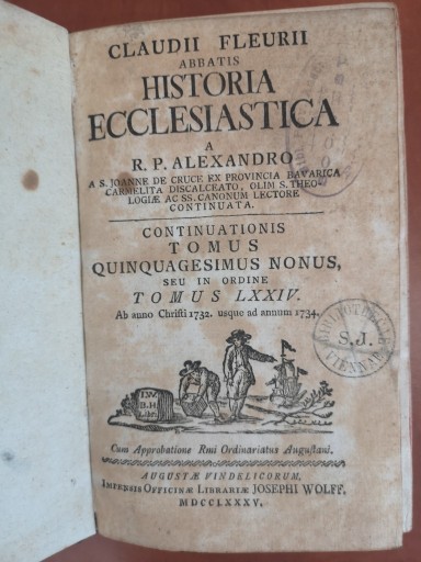 Zdjęcie oferty: Historia Ecclesiastica tomus LXXIV wyd 1785 r