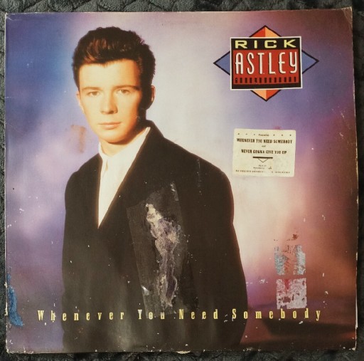 Zdjęcie oferty: RICK ASTLEY Whenever You Need Somebody LP 1987r EX