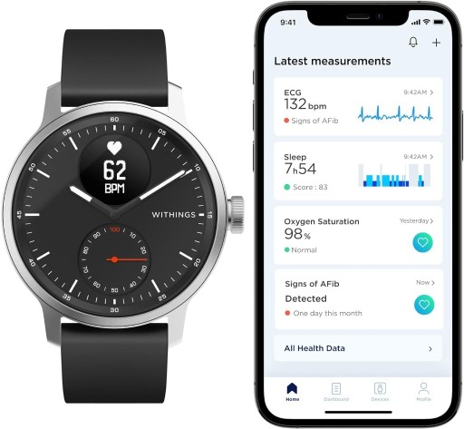 Zdjęcie oferty: Smartwatch Hybrid Withings EKG, czujnikiem tętna 