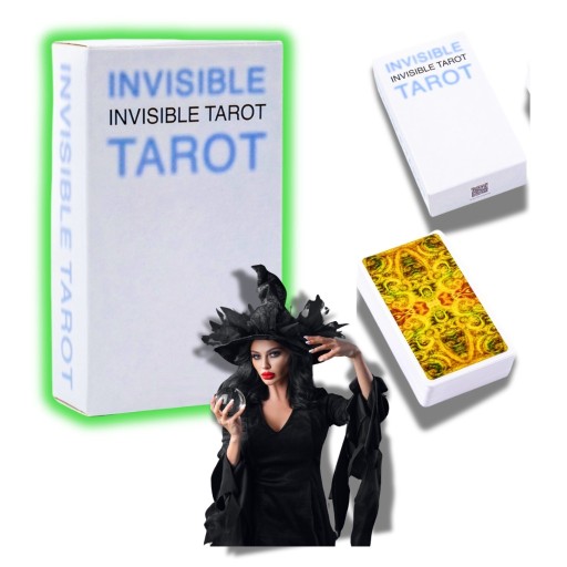 Zdjęcie oferty: NIEWIDZIALNY TAROT NIEWIDOCZNE PUSTE KARTY INVISIBLE WRÓŻENIE TALIA 78 KART