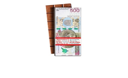 Zdjęcie oferty: CZEKOLADA  500 złotych BANKNOT