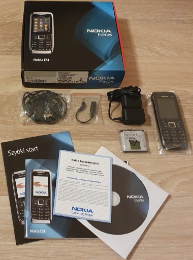 Zdjęcie oferty: Nokia E51 Czarna Oryginał Komplet PL