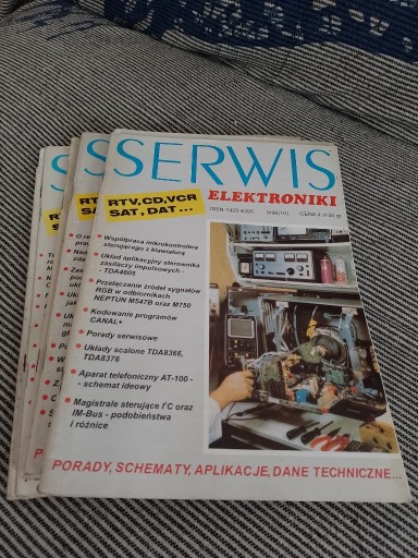 Zdjęcie oferty: Czasopismo serwis elektroniki 1-9 1996 kompletny 