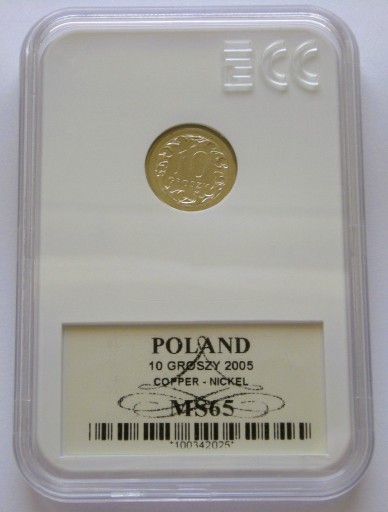 Zdjęcie oferty: GK. 10 GROSZY 2005 R GRADING GCN MS65