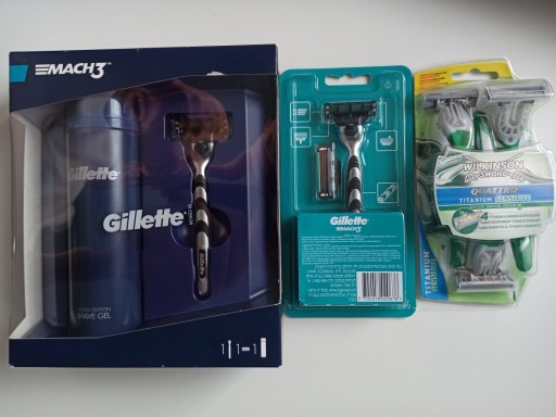 Zdjęcie oferty: Gillette MACH 3 + Wilkinson Sword quattro titanium