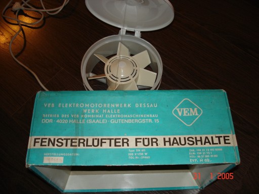 Zdjęcie oferty: WENTYLATOR PRODUKCJI DDR 1988 R.NOWY