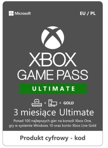 Zdjęcie oferty: SUBSKRYPCJA XBOX GAME PASS ULTIMATE 3 MIESIĄCE KOD