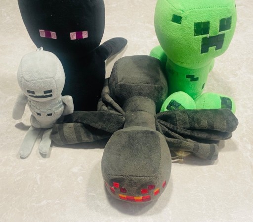 Minecraft pluszaki enderman,creeper,szkielet,pająk | Wola Skorzęcka ...