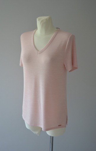 Zdjęcie oferty: Tahari pudrowa różowa bluzka tshirt oversize 34 XS