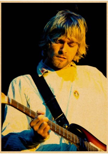 Zdjęcie oferty: PIĘKNY plakat muzyczny vintage KURT COBAIN Nirvana