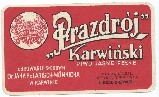 Zdjęcie oferty: PW Polska 9 sztuk etykiet piwnych przedwojennych