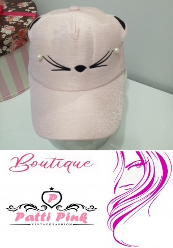Zdjęcie oferty: Czapka czapeczka z daszkiem różowa kotek dla dziec