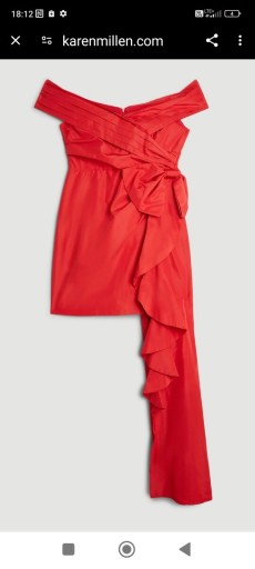Zdjęcie oferty:  Czerwona  sukienka miniKaren Millen kokardka S/36