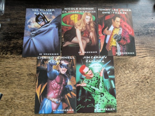 Zdjęcie oferty: BATMAN FOREVER 1995 5X  ulotki filmowe