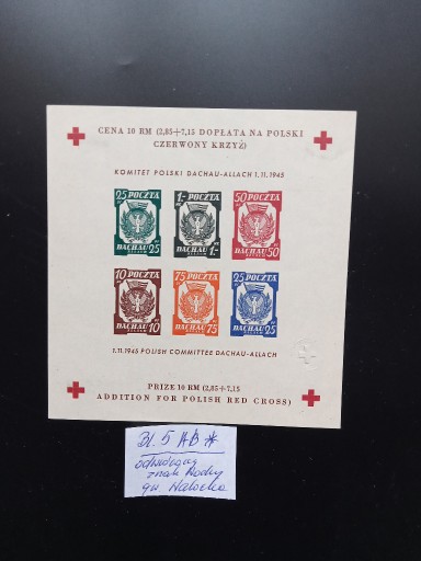 Zdjęcie oferty: Bl.5 AB**wyd. oboz.Dachau-Allach. gw.PZF/kat.450//