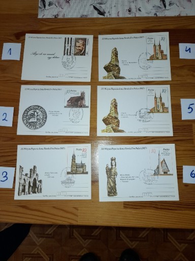 Zdjęcie oferty: Karty pocztowe z 3 pielgrzymki J.P.II do Polski