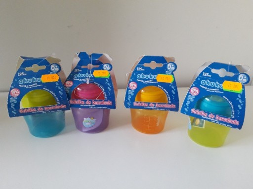 Zdjęcie oferty: nowe Akuku 4x 125 ml zestaw butelek kolorowych dla dzieci 0+ dla chłopca