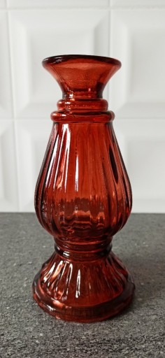 Zdjęcie oferty: Wazon szklany czerwony świecznik szkło artystyczne