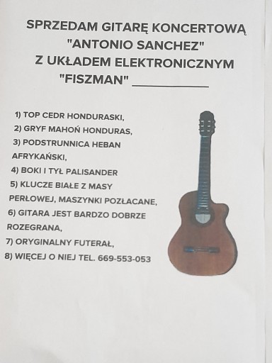 Zdjęcie oferty: Gitara Antonio Sanchez