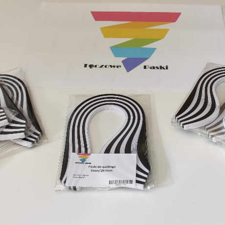 Zdjęcie oferty: Paski do Quillingu Zestaw MIX Zebra 5 mm 