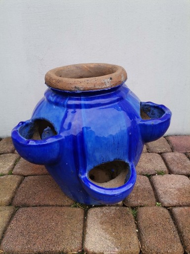 Zdjęcie oferty: Cudna mrozoodporna donica do ziół niebieska-34 cm