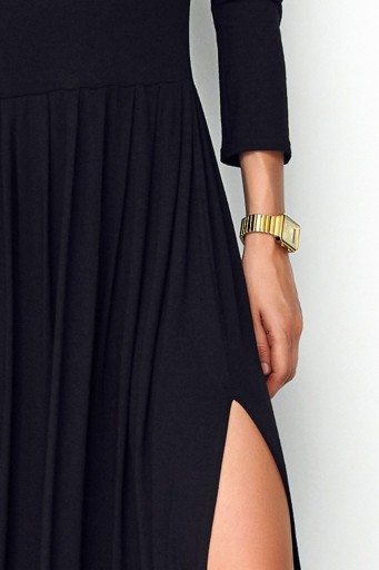 Zdjęcie oferty: Czarna sukienka maxi z długim rozcięciem GOLF S
