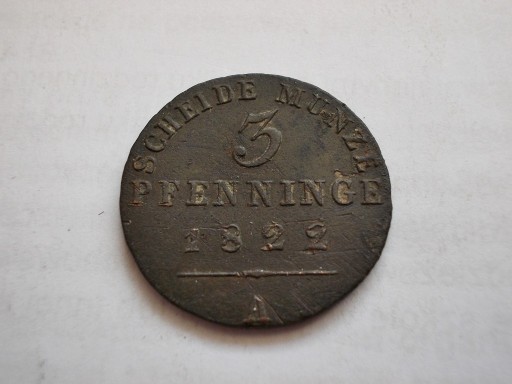 Zdjęcie oferty: 3 Pfenninge 1822 A