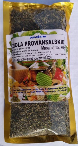Zdjęcie oferty: zioła prowansalskie 50 g eurodarm