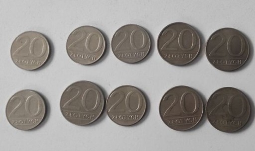 Zdjęcie oferty: Monety PRL 20 złotych, 10 sztuk 