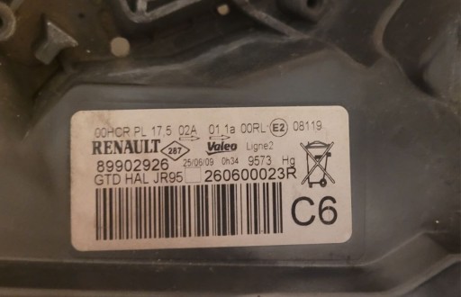 Zdjęcie oferty: RENAULT SCENIC III 3 09-12 LAMPA PRZÓD LEWA