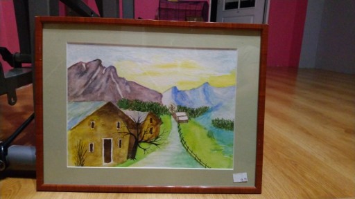 Zdjęcie oferty: Wiejskie chałupy góry rama szkło 30x40 cm