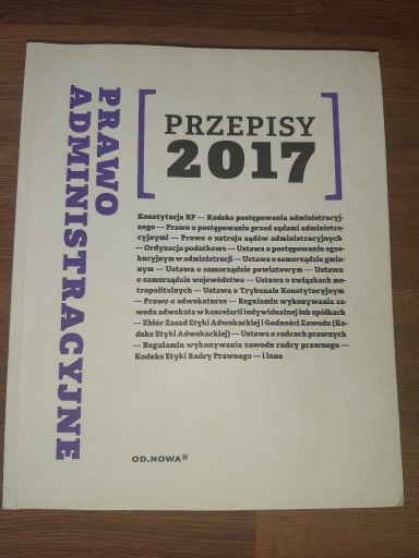 Zdjęcie oferty: Prawo Administracyjne Zbiór przepisów 2017 Tanio