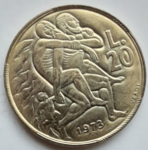 Zdjęcie oferty: San Marino - 20 lira - 1973