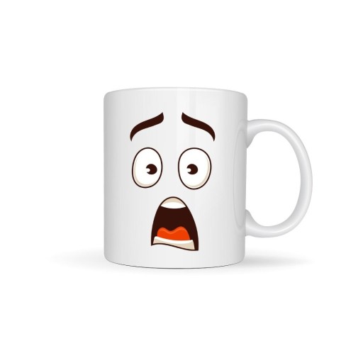 Zdjęcie oferty: Kubek z zabawną, przestraszoną minką – idealny na prezent!