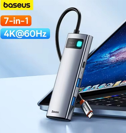 Zdjęcie oferty: Baseus 7-in-1 Gen 2 USB C HUB 4K @ 60Hz HDMI 3 * USB 3.0 PD 100W Typ C 