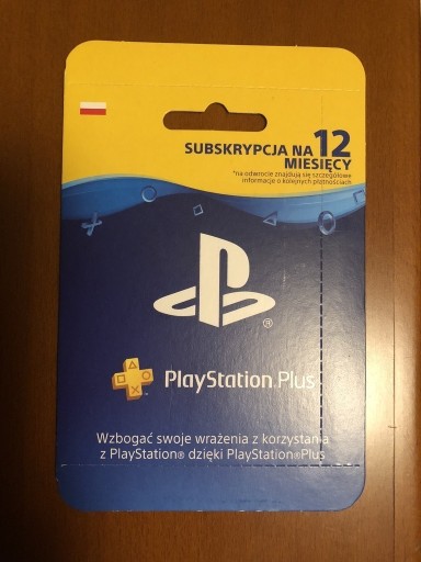 Zdjęcie oferty: Sony PlayStation Plus 12 miesięcy PSN 365 dni Rok