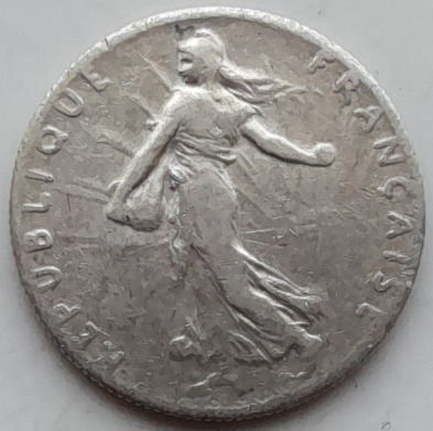 Zdjęcie oferty: FRANCJA, 50 centymów 1916 srebro