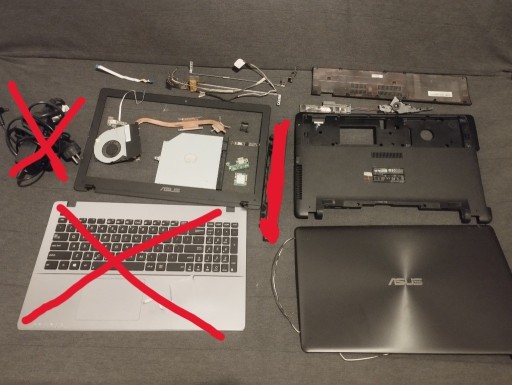Zdjęcie oferty: Zestaw części z laptopa ASUS x550 LN