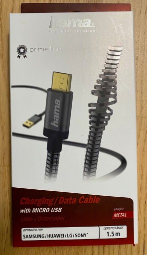 Zdjęcie oferty: Kabel przewód USB HAMA Prime Line USB A - MicroUSB