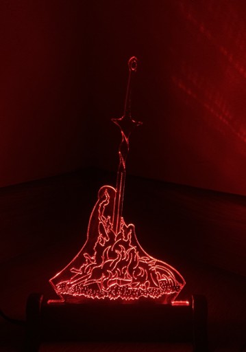 Zdjęcie oferty: Lampa Statuetka LED Prezent Plexi -Ognisko