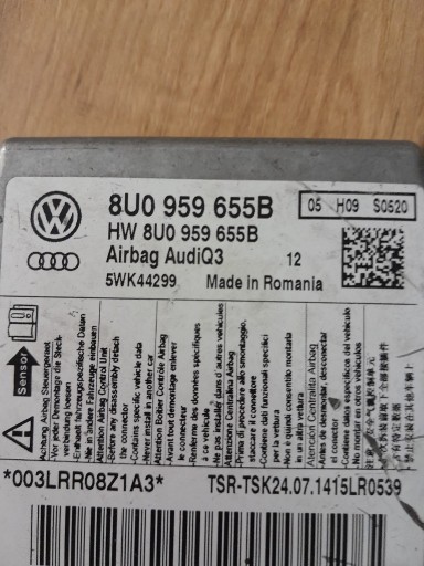 Zdjęcie oferty: Sensor Moduł Air Bag AudiQ3 8U0959655B