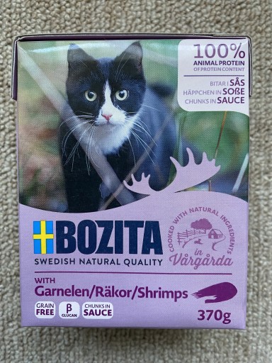 Zdjęcie oferty: Karma mokra Bozita dla kotów 12x370g krewetka
