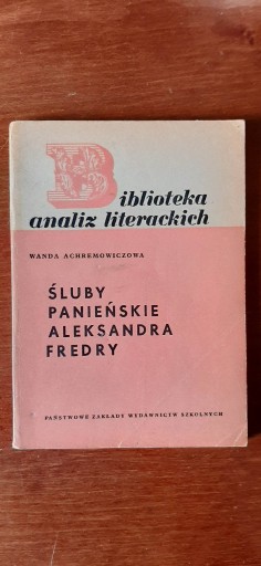 Zdjęcie oferty: Śluby panieńskie Fredry Biblioteka Analiz Literack